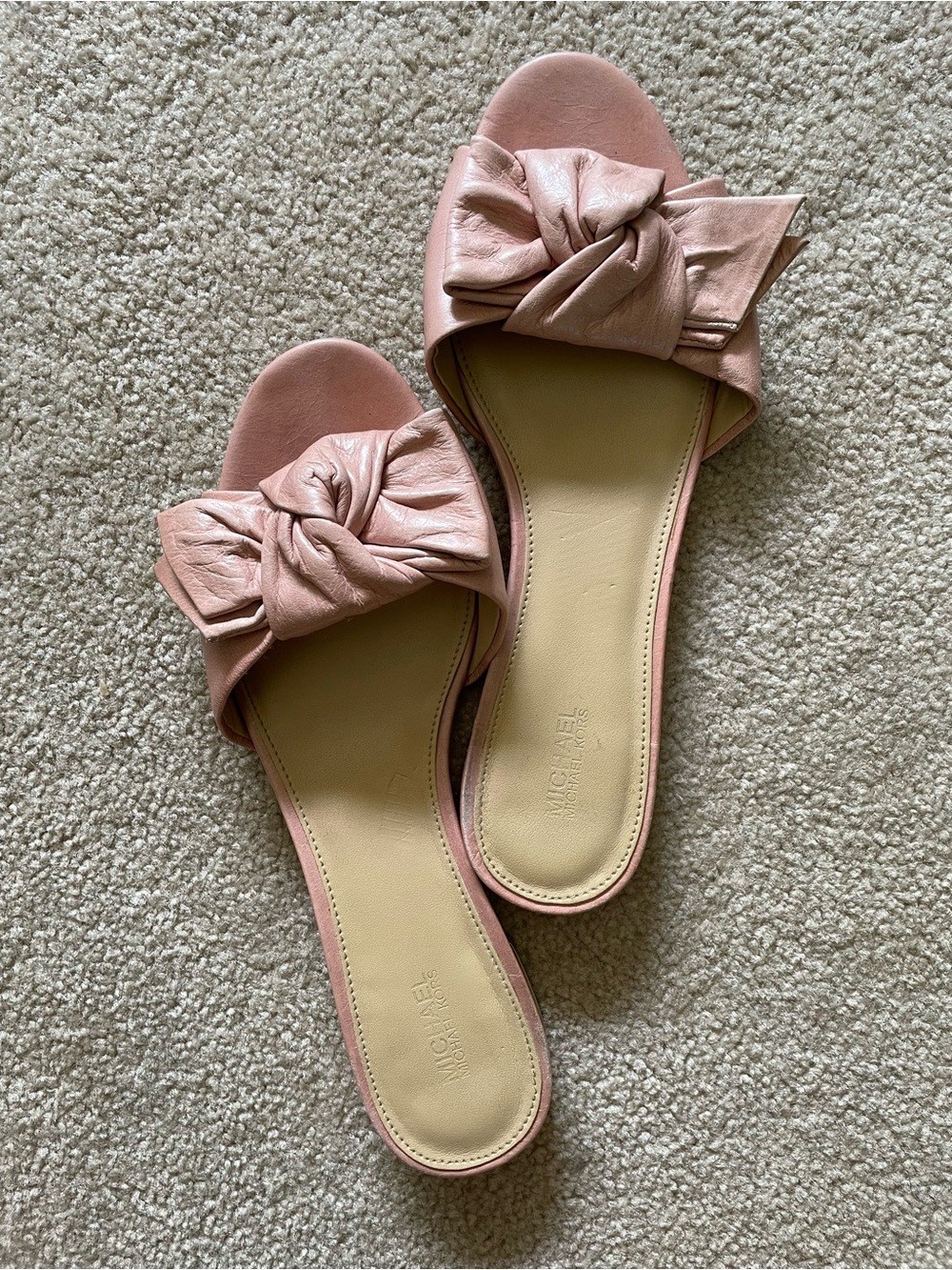 Michael Kors Blush Knot-Detail Slide Mules